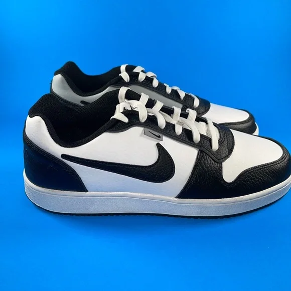 NEW Nike Ebernon Low Premium White/Black-Wolf Grey Men’s Size 10.5 AQ17774-102